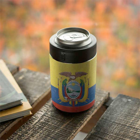 Ecuador Flag Distressed Yeti Colster Can Insulator  Skin